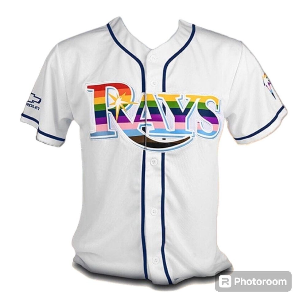 Tampa Bay Rays Pride Month Jersey XL SGA Tropicana Field Florida Rainbow Logo